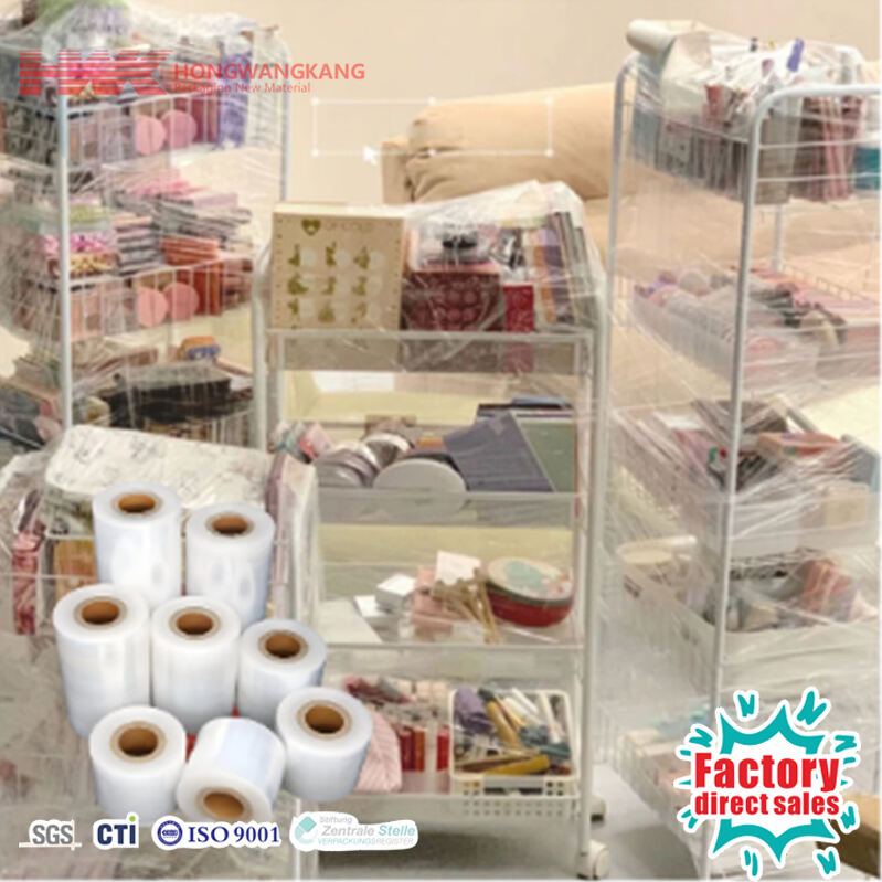 HWK Factory Custom LLDPE Stretch Plastik na Pakete Pag-wrap Film Hand Stretch Film para sa Proteksyon ng Produkto