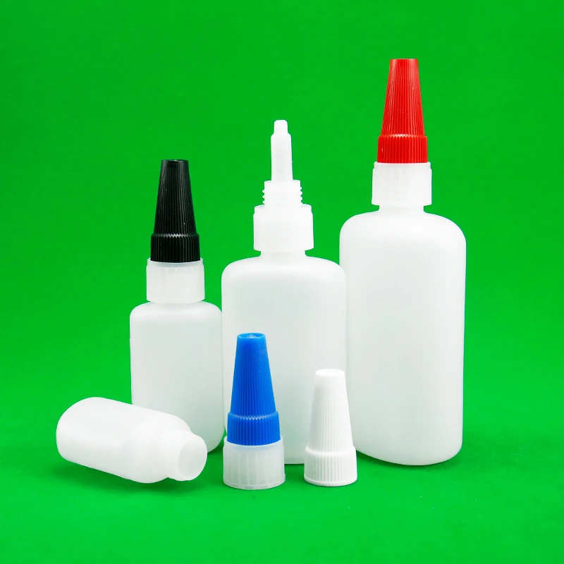 JB BOTTLE - 5ml 10ml 20ml 50ml 100ml Hdpe Plastic Tip Bottles With Caps Plastic Bottle Super glue bottle