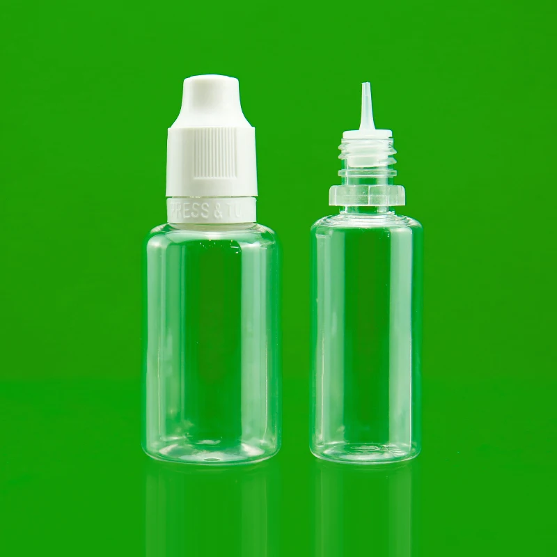 jb Flasche - Großhandelspreis professioneller Hersteller 10 ml 20 ml Kunststoff-Haustier-Plastik-Squeeze-Dropper-Flasche mit verschiedenen Spezifikationen E-Flüssigkeit-Flasche