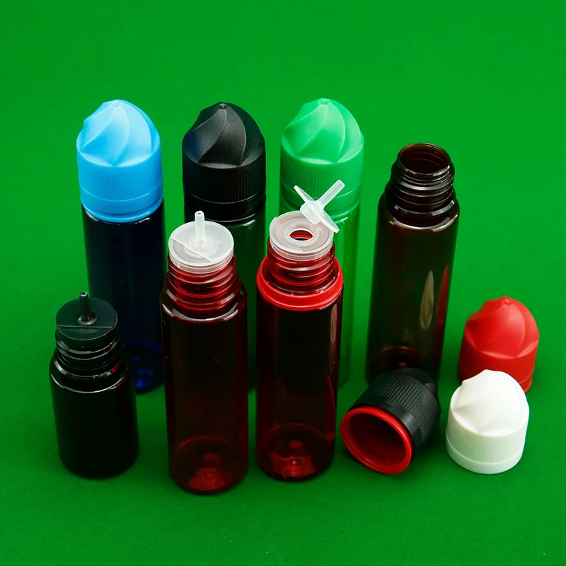 jb Flasche - maßgeschneiderte leere, transparente schwarze 30ml 40ml 50ml 60ml 70ml 75ml Kunststoff-LDPE-Etherölflüssigkeit v3 Droppelflaschen 0,01 US-Dollar