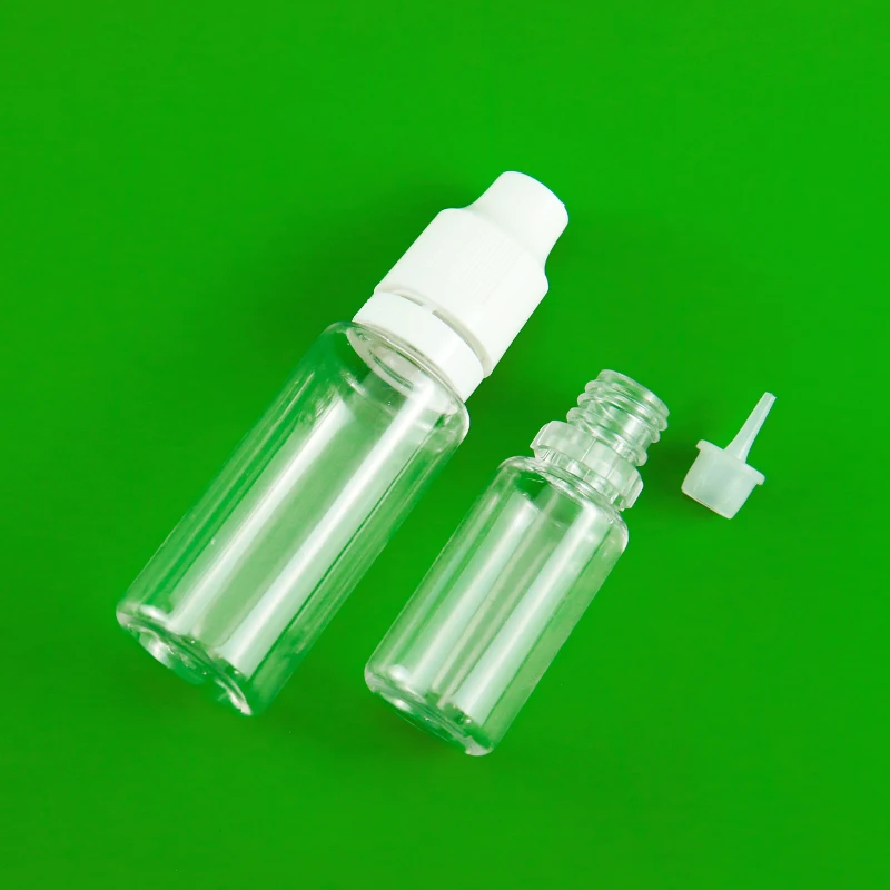 jb Flasche - Großhandelspreis professioneller Hersteller 10 ml 20 ml Kunststoff-Haustier-Plastik-Squeeze-Dropper-Flasche mit verschiedenen Spezifikationen E-Flüssigkeit-Flasche