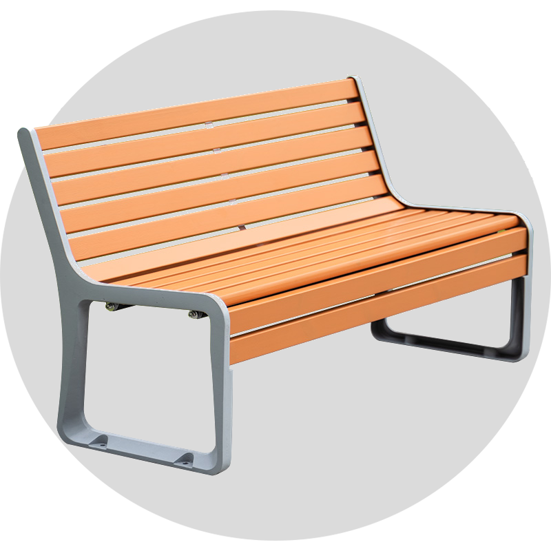 Outdoor Park chairs bench outdoor plastic wood with backrest