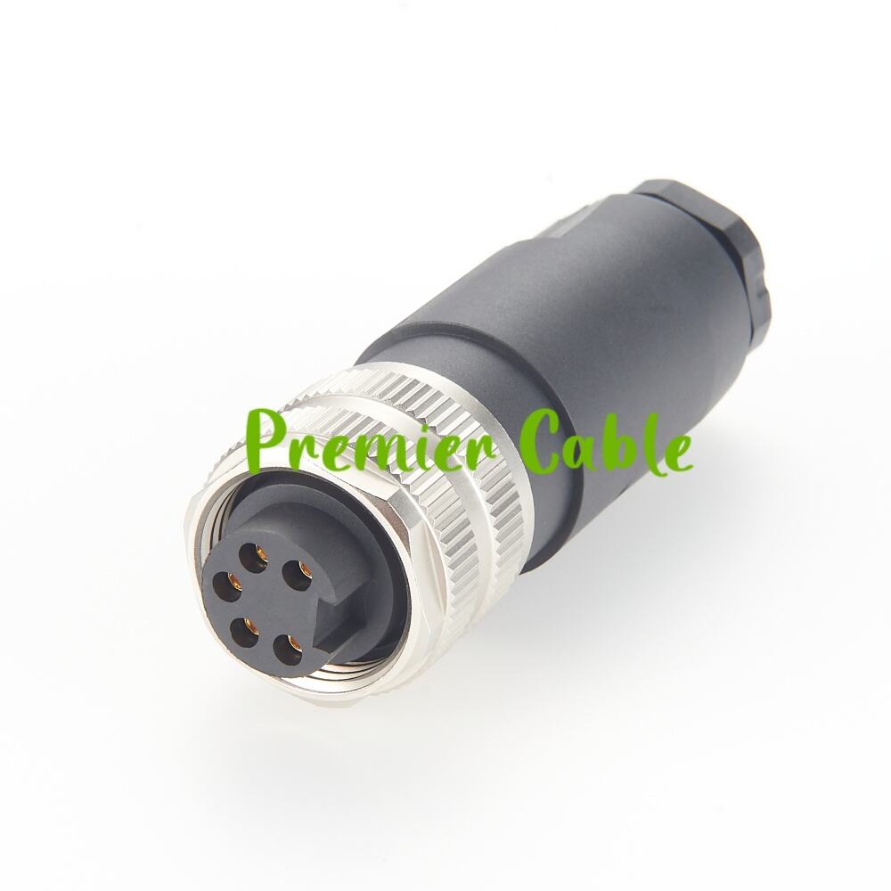 Circular Connector 7/8'' Field Installable Connector Plastic Housing Female Straight 5 Poles