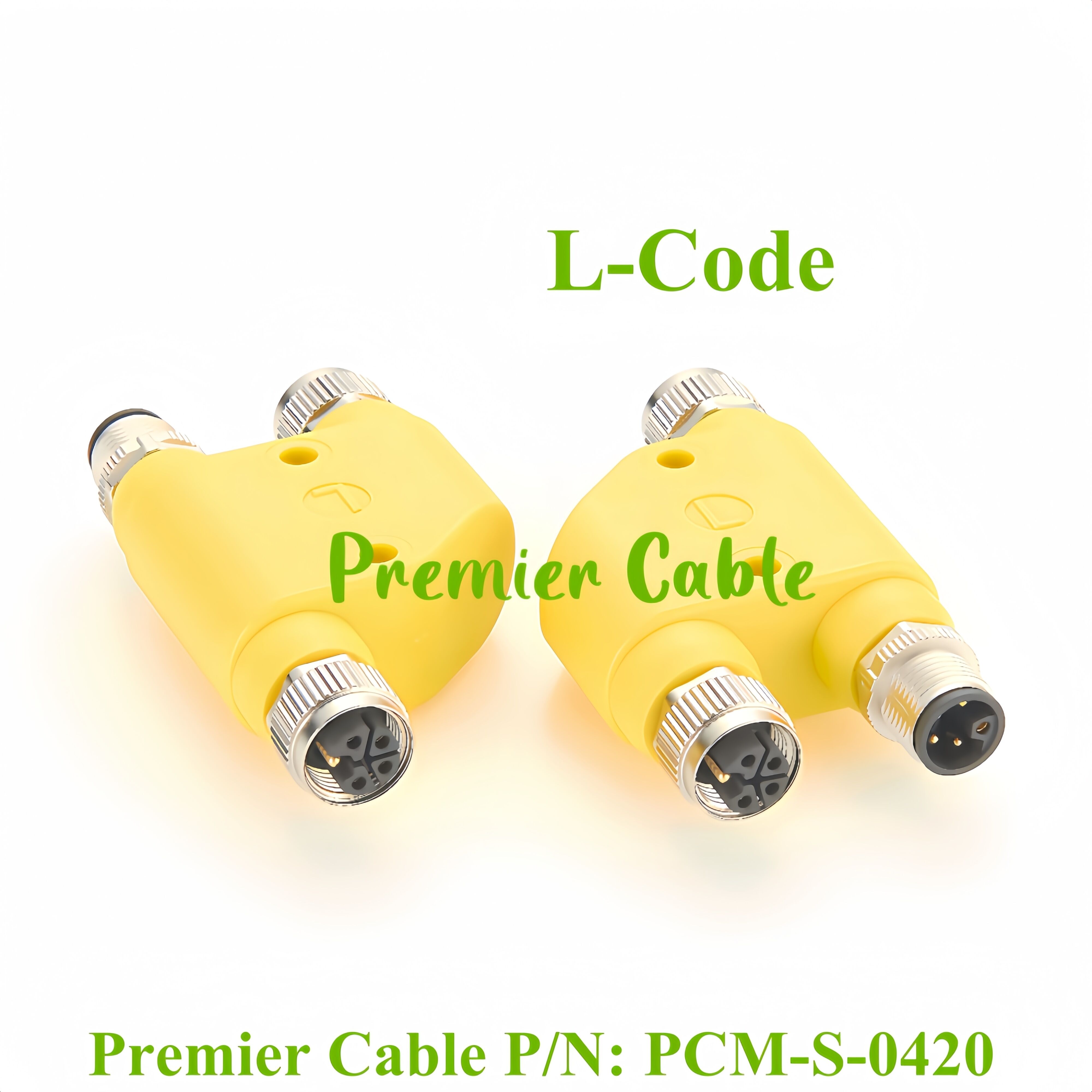 M12 L-Coded Power Connector H Splitter Y Splitter For Profibus and