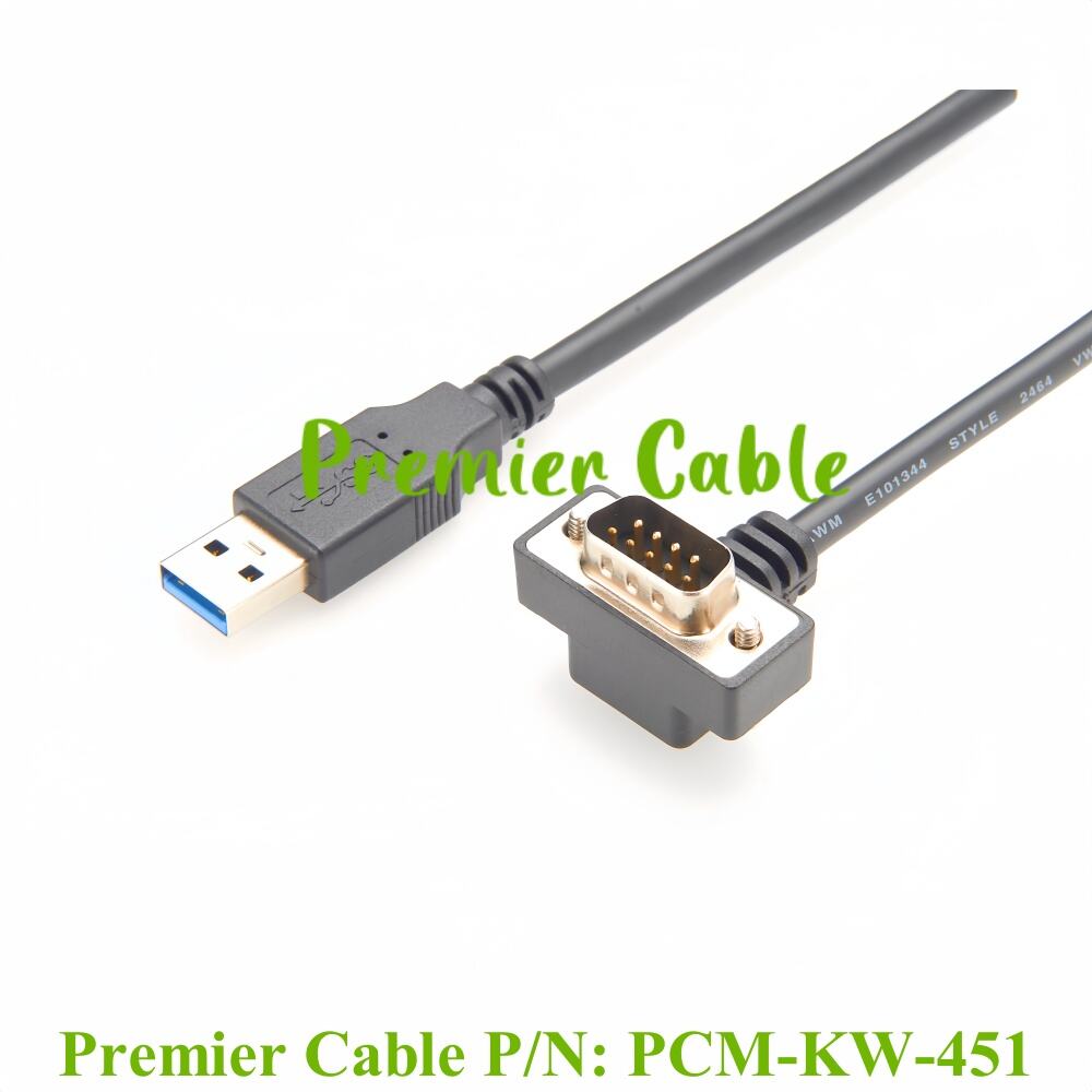 USB to RS232 Serial Cable DB9 Male Down Angled