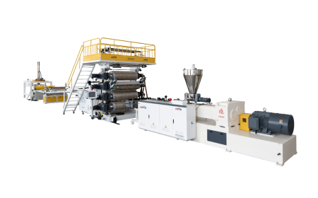 4 rollers (vertical type) PVC marble sheet production line