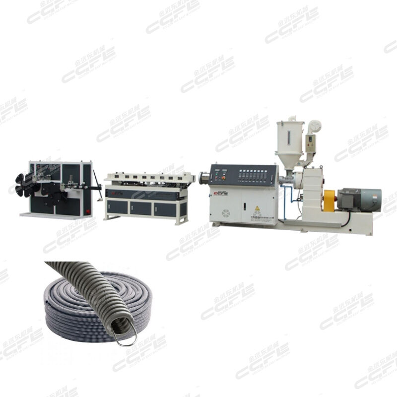 Single wall corrugated pipe production line