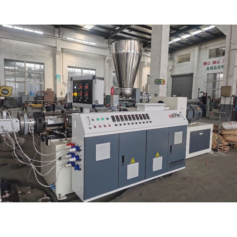 PVC corner profile production line (conical twin screw)