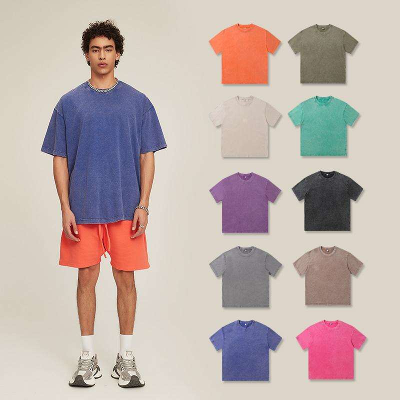Unisex 230G Wash Acid Oversized T-shirt