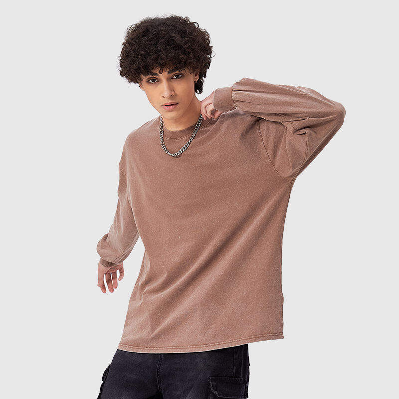 Unisex 230G Wash Acid Long Sleeve Shirt