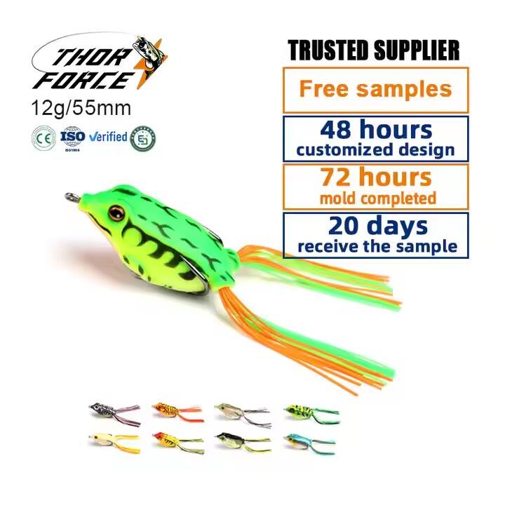 High Quality Realistic 3D Rubber Top Water Floating Jump Plastic Soft Frog Fishing Lures