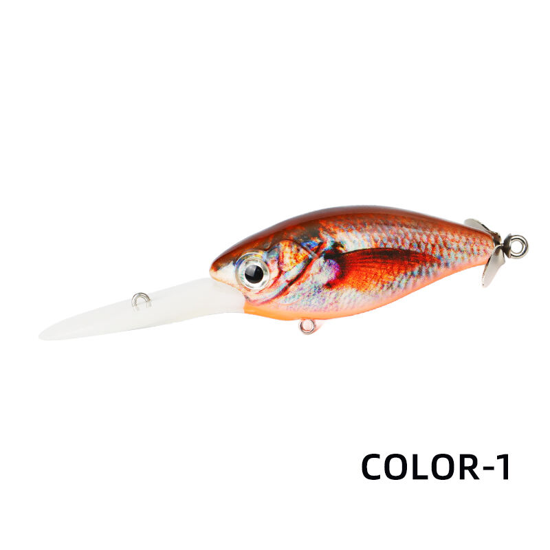 100mm crankbait 3D eyes life-like propeller 606