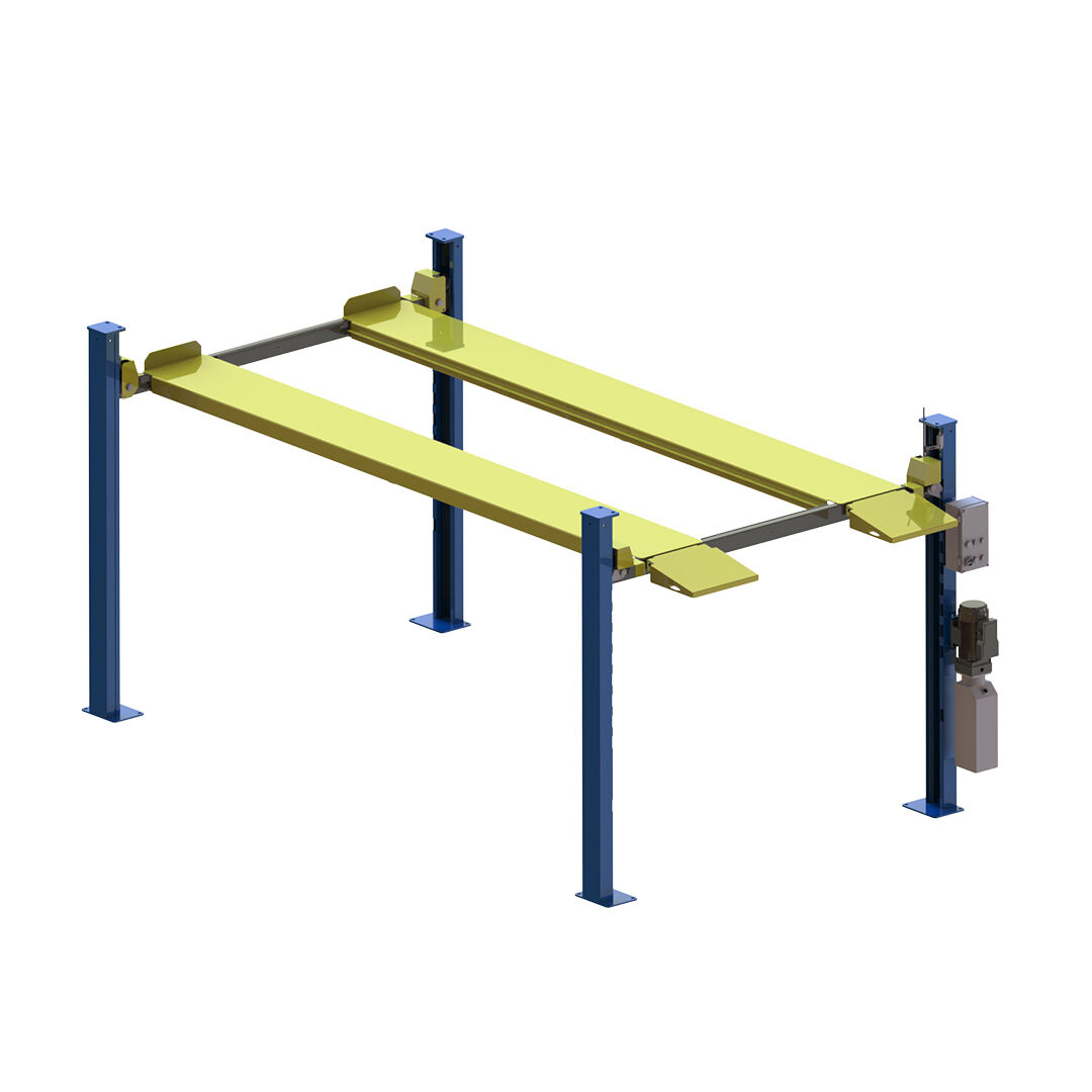 Четырехстоечный подъемник для парковки — изогнутая колонна