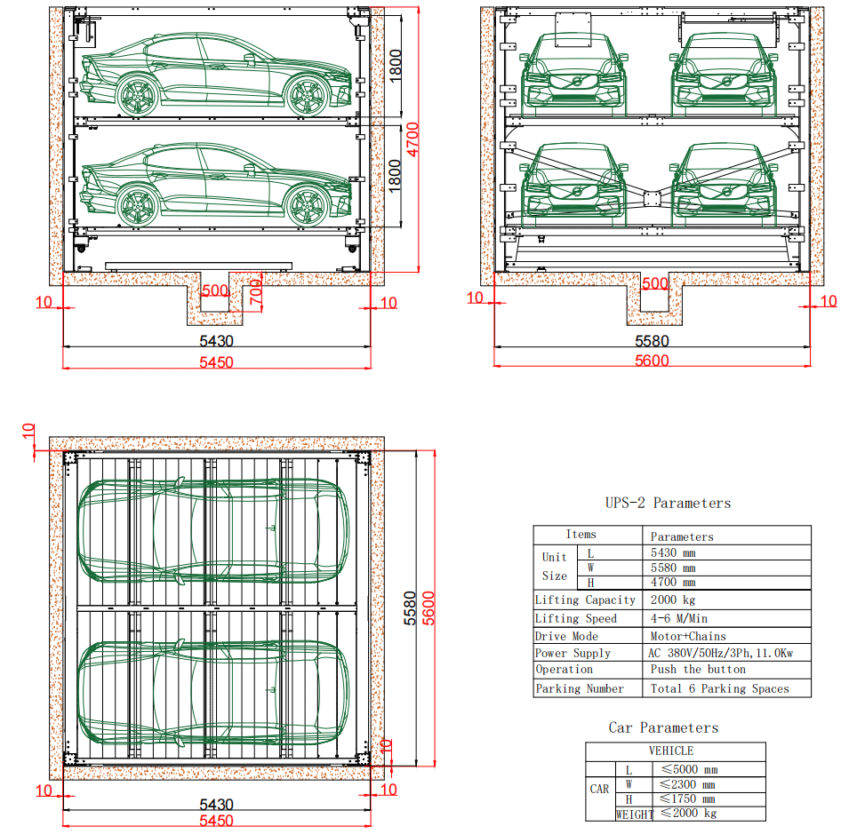 Underground double wide parking lift-hydraulic driven.png