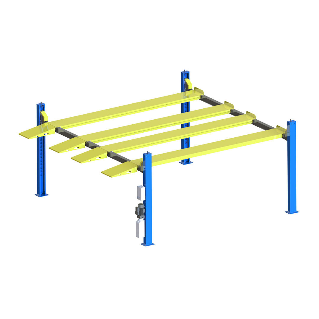 Elevador de estacionamento de quatro postes extra largo