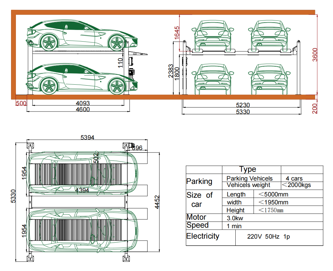 double wide 4 post parking lift1.png