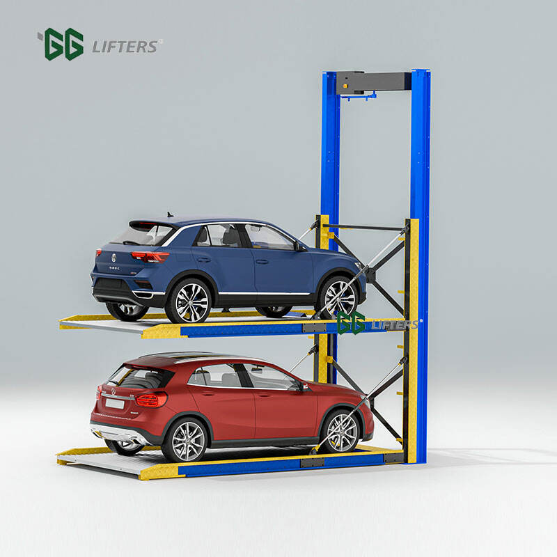 how does a 2 post car parking lift work