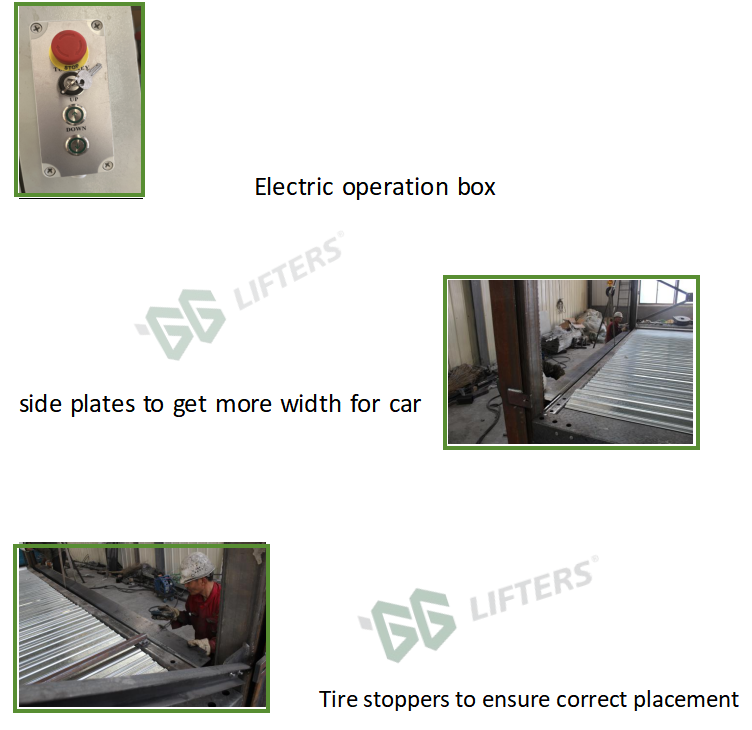 underground double wide parking lift hydraulic driven-6