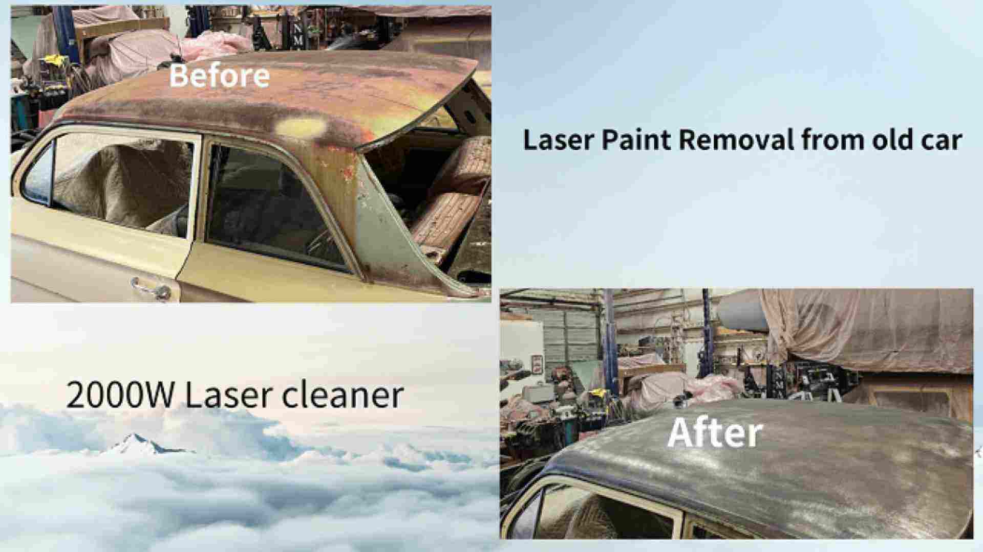 2000W Laser Cleaning machine for Paint Removal from old car-Customer's feedback