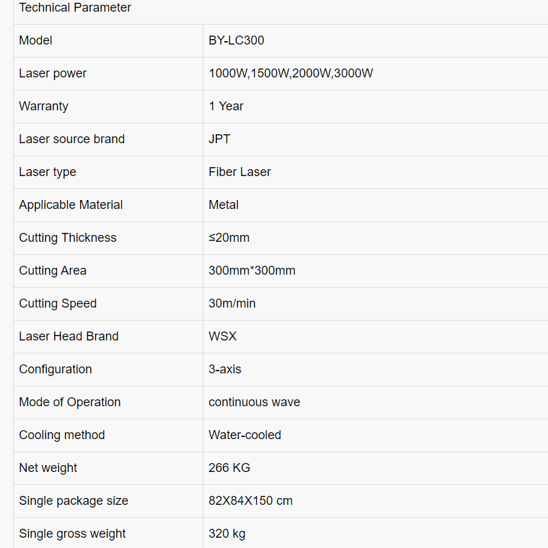 BY Laser Small Metal Laser Cutting Machine details