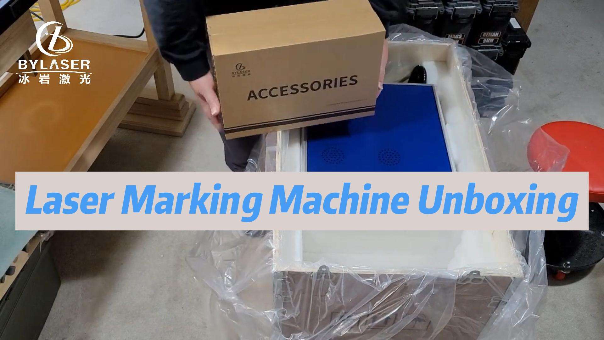 Unboxing of Fiber Laser JPT MOPA 60W machine-feedback of customer