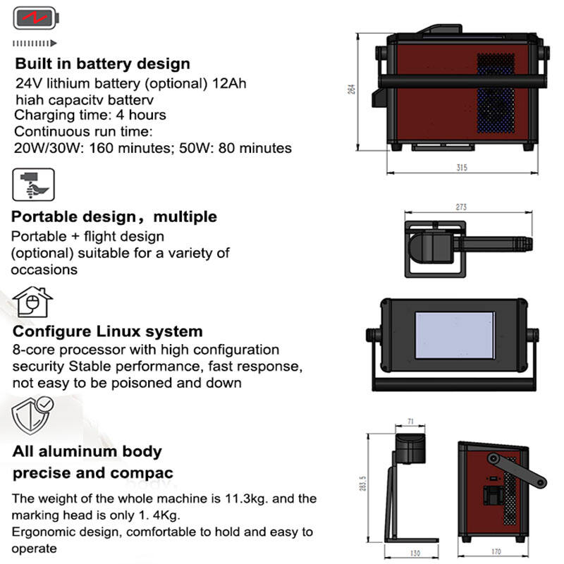 Portable Handheld Fiber Laser Marking machine manufacture