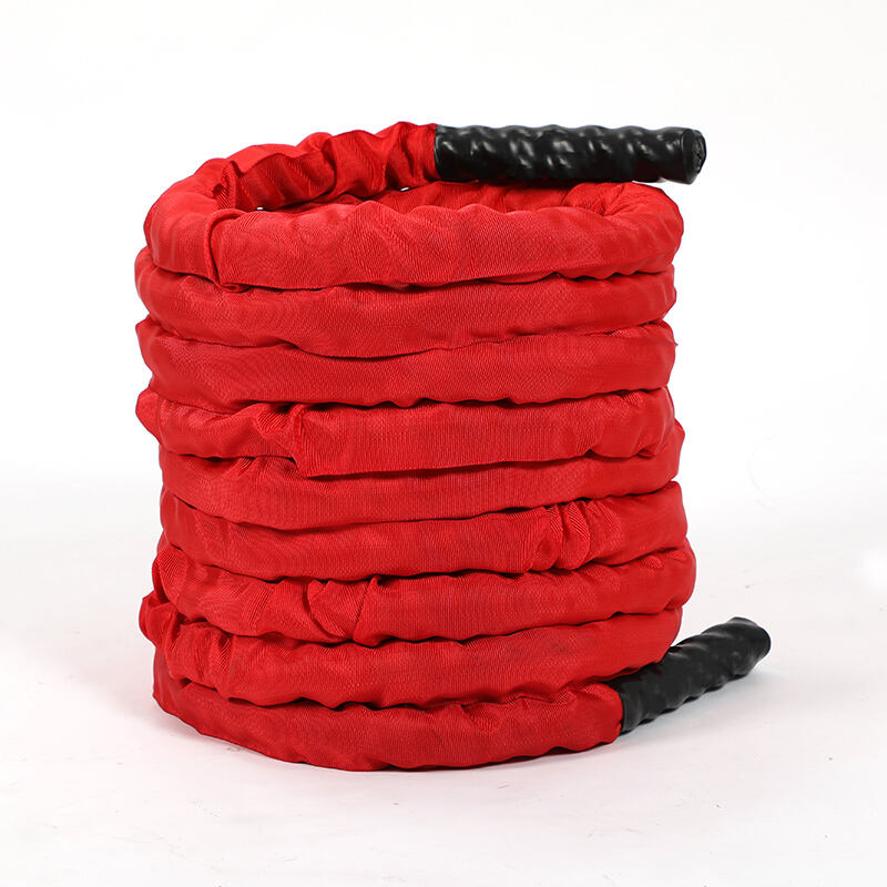 Battle Rope Training Rope with Red Full Sleeve