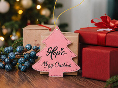 Try Safer Laserable PU Leatherette Christmas Ornam