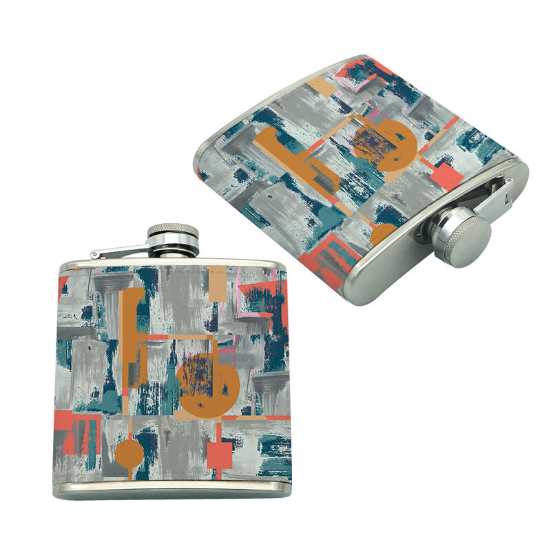 8 oz. Sublimation Leatherette Stainless Steel Flask