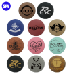 Laserable Leatherette Round Mouse Pad