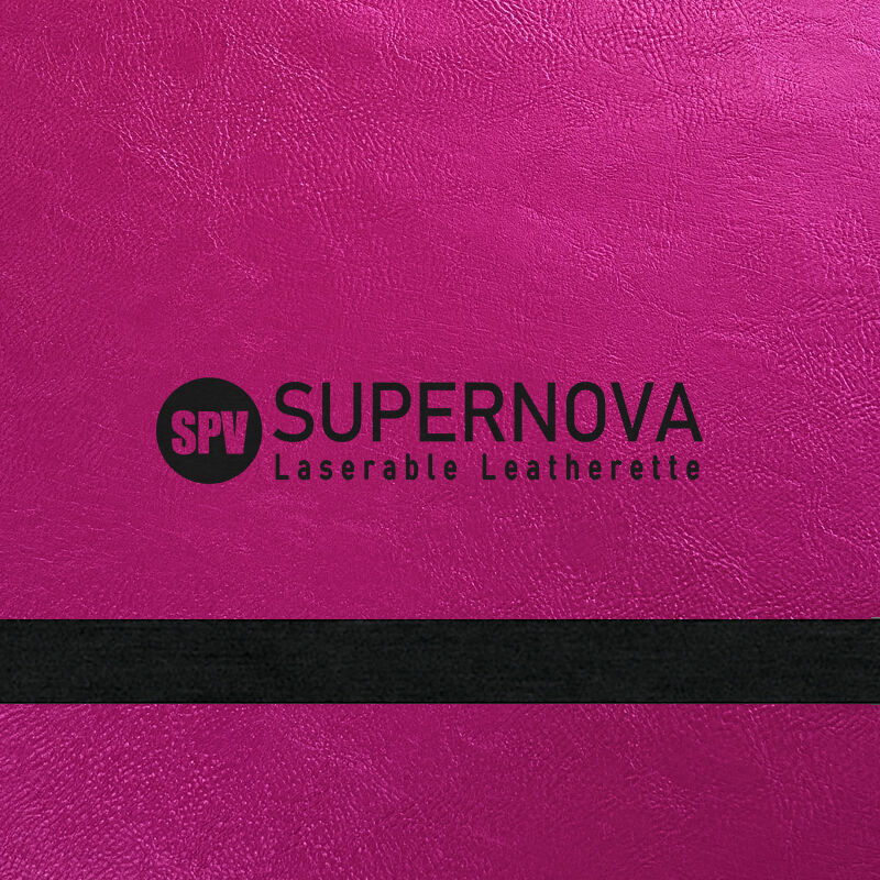 Dark Pink/Black Metallic Laserable Leatherette Sheet 