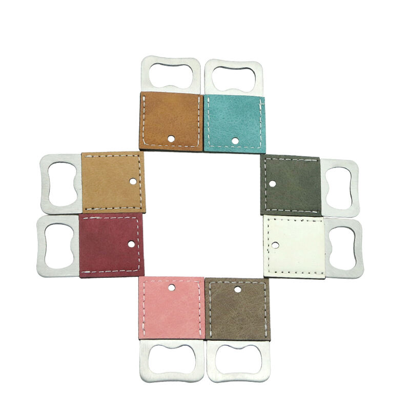 Sublimation Leatherette Stainless Steel Credit Card Shape Bottle Opener