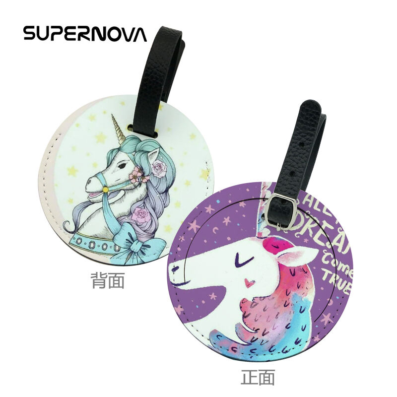 Sublimation PU Leather Luggage Tag-Double Side Printable