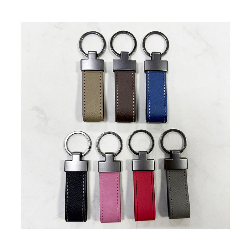 레이저 각인 가능한 인조가죽 랜야드 키체인