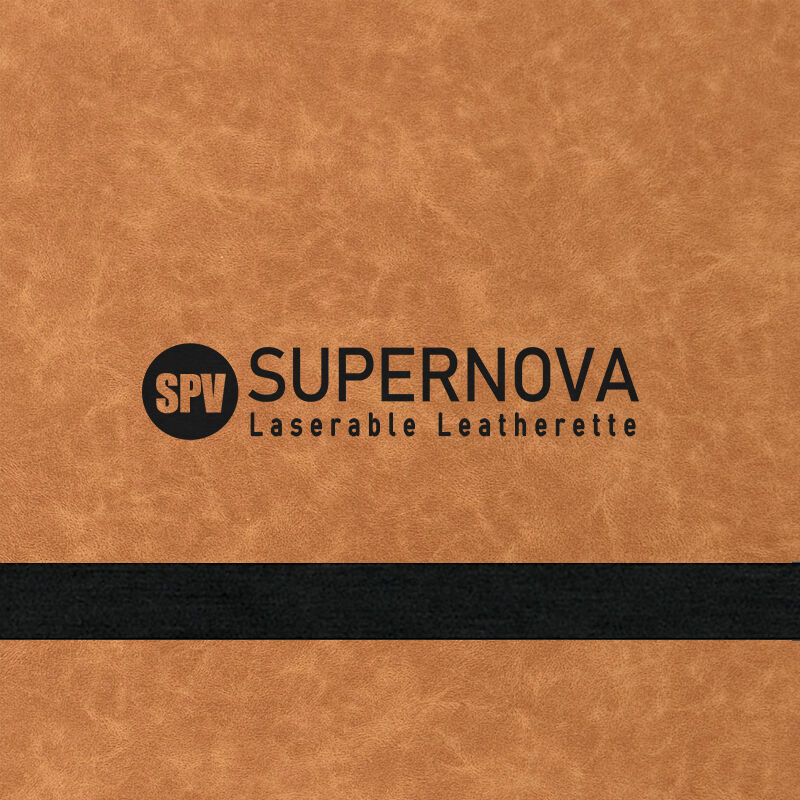 Svetlo hnedý/čierny laserovateľný koženkový list s lepiacou vrstvou – kolekcia Creekside