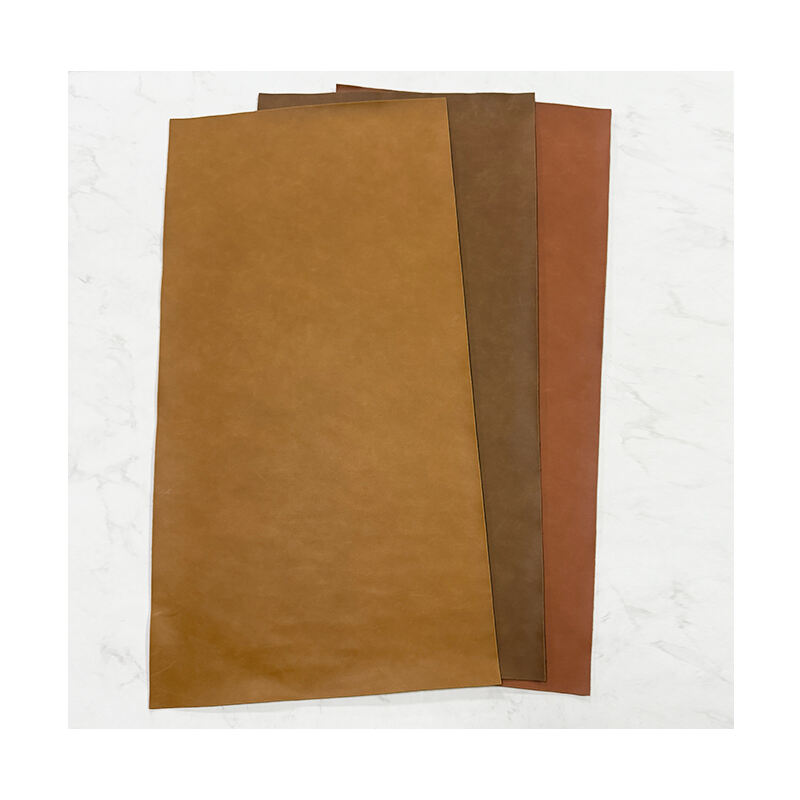 Khaki/Black PU Cowhide Grain Laserable Leatherette Sheet