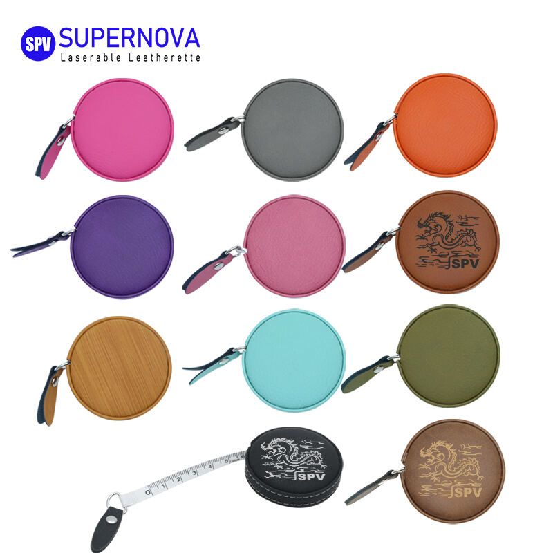 Pita Ukur dari Leatherette yang Dapat Dilaser