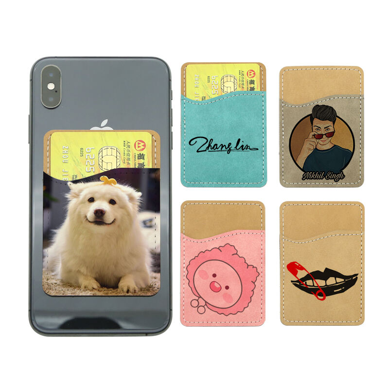 Porte-cartes de téléphone en simili cuir par sublimation