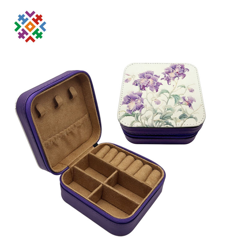Boîte à bijoux en simili cuir par sublimation