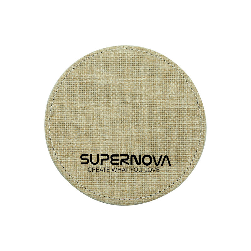 Sous-verre en jute par sublimation - Ronde