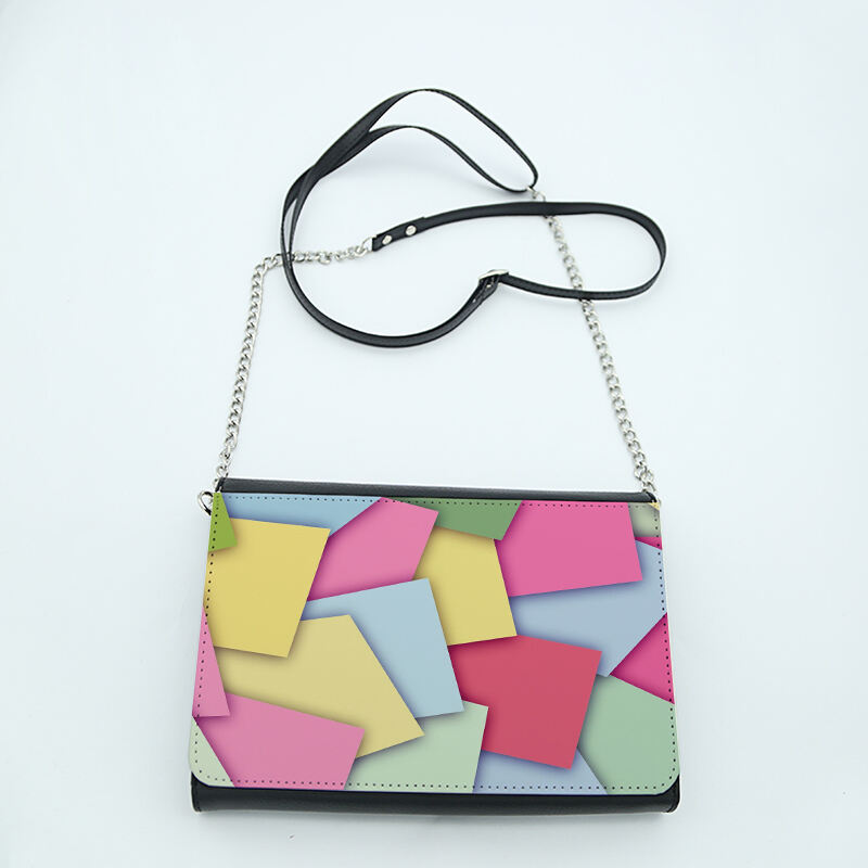 Grand sac à bandoulière en simili cuir par sublimation avec 2 paires d'aimants