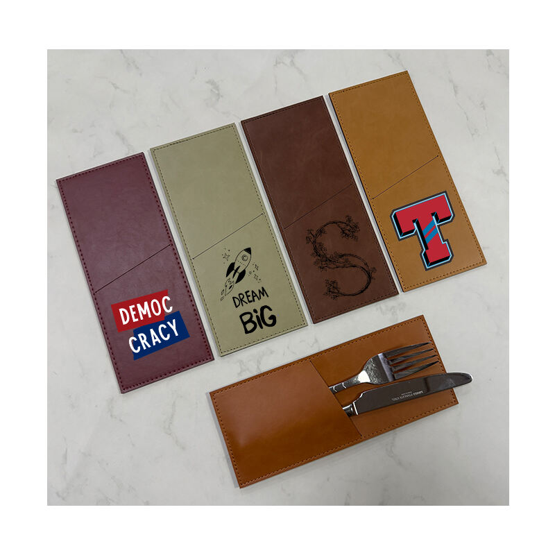  Laserable Leatherette Cutlery Holder