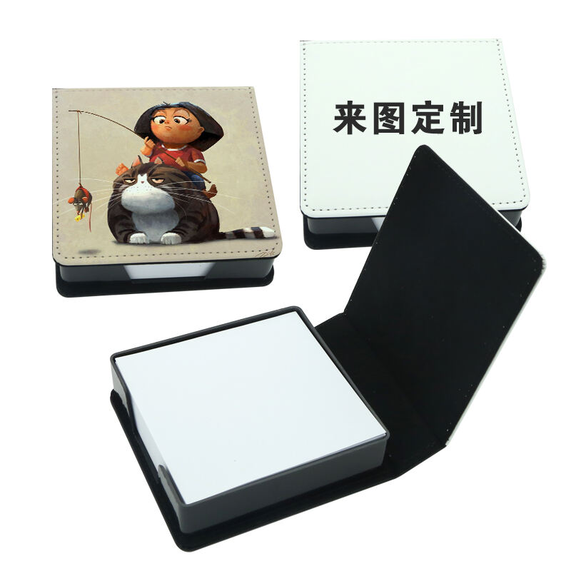 Sublimation Leatherette Sticky Notes Box - Square