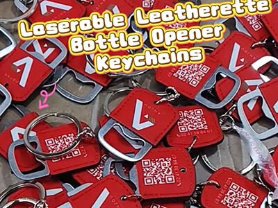 Hunting for a Custom Promotional Steal? Laserable Leatherette Bottle Opener Keychains Are On Sale!