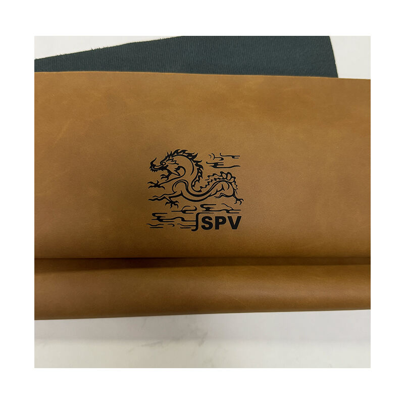 Light Yellow/Black PU Cowhide Grain Laserable Leatherette Sheet