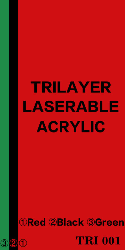 1.5mm Trilayer Layers Acrylic Laserable Sheets without Adhesive