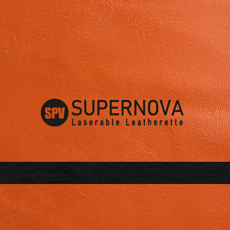 Orange/Black Metallic Laserable Leatherette Sheet 