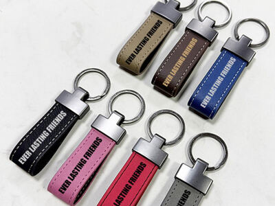 Want Custom Laserable Leatherette Lanyard Keychains?