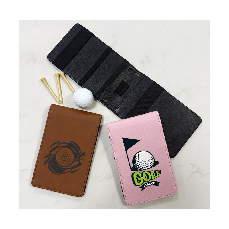 Porte-carte de score de golf en simili cuir par sublimation