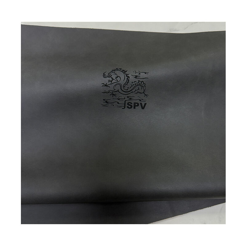  Gray/Black PU Cowhide Grain Laserable Leatherette Sheet